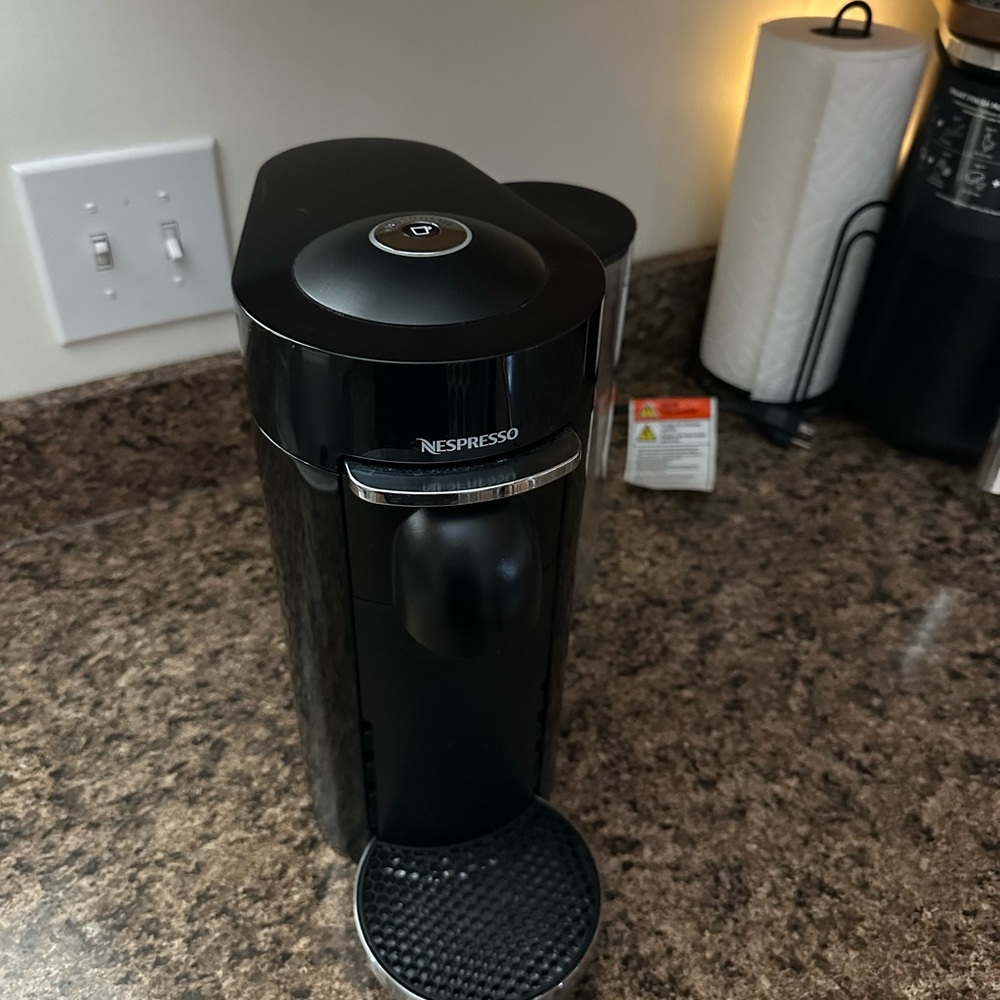 Nespresso Glossy Black Coffee Maker